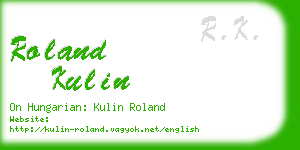 roland kulin business card